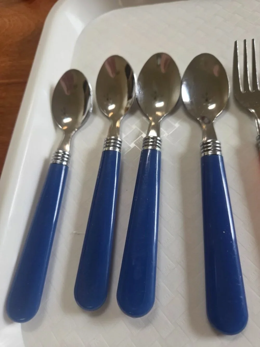 mismatched stainless Steele silverware colorful set 12 pieces